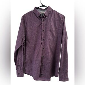 Cody James purple paisley long sleeve western button down shirt